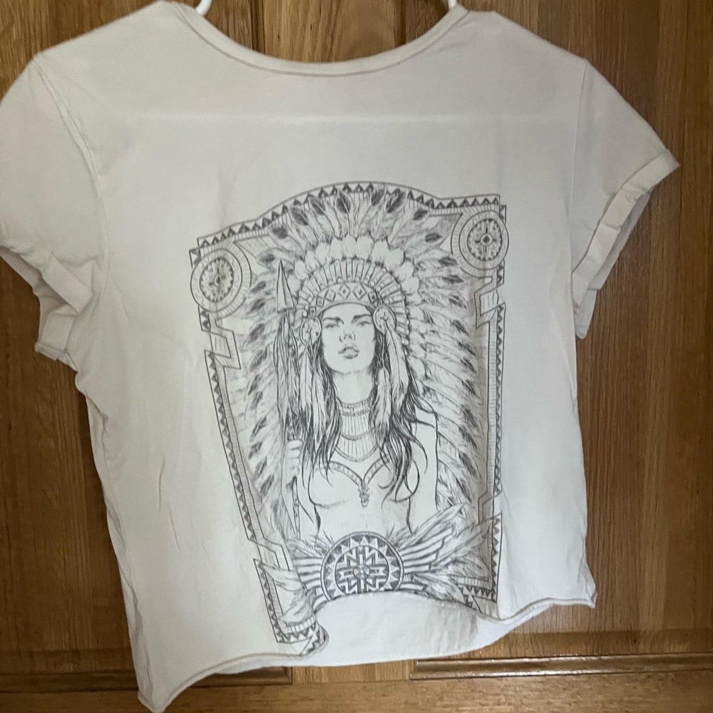 Women's White Graphic Tee with Medicine Woman Design